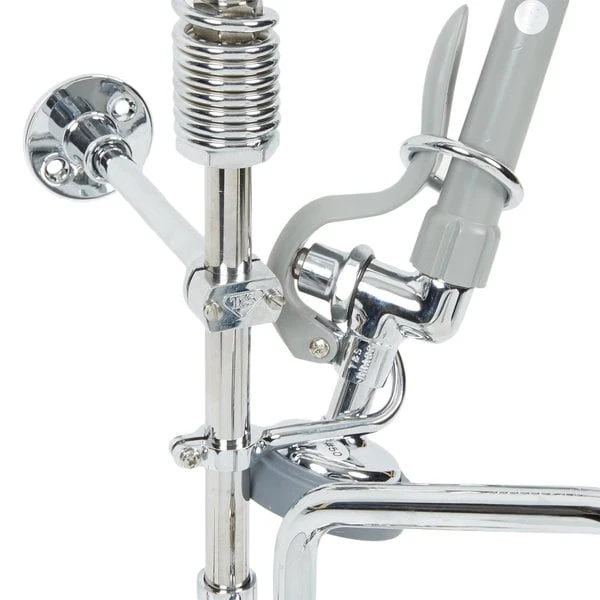 T&S Brass And Bronze Works T&S MPZ-8WLN-06 EasyInstall Wall Mounted 22 1/8" High Mini Pre-Rinse Faucet With Adjustable 8" Centers, 1.15 GPM Spray Valve, 24" Hose, 6" Add-On Faucet, And 6" Wall Bracket - Image 5
