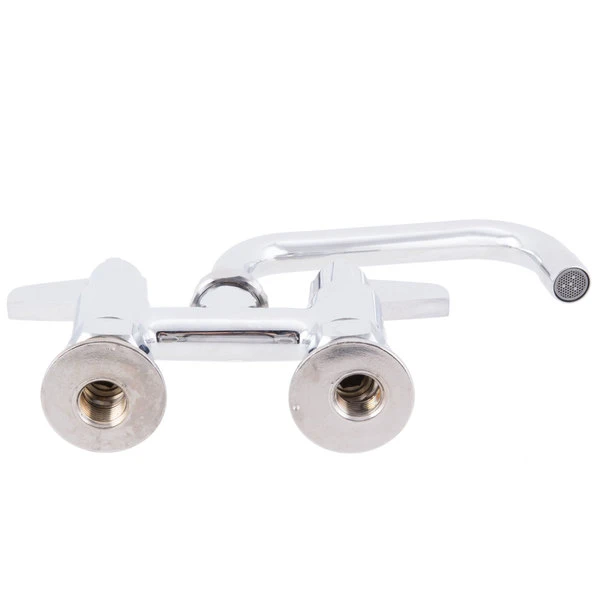 T&S Brass And Bronze Works Equip By T&S 5F-4DLX06 Deck Mounted Faucet With 4" Adjustable Centers, 6 1/8" Swing Spout, 5.2 GPM Laminar Flow Device, Cerama Cartridges, And Lever Handles - Image 4