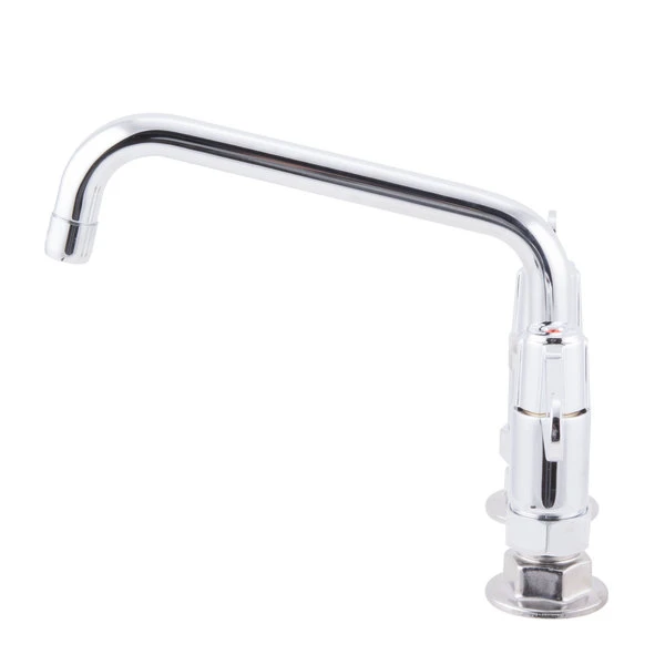 T&S Brass And Bronze Works Equip By T&S 5F-4DWX08 Deck Mounted Faucet With 8 1/8" Swing Spout, 4" Adjustable Centers, 5.2 GPM Laminar Flow Device, Cerama Cartridges, And Wrist Handles - Image 3