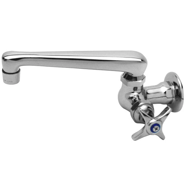 T&S Brass And Bronze Works T&S B-0216 Wall Mounted Single Hole Pantry Faucet With 6" Swing Nozzle, Eterna Cartridge, And 4-Arm Handle