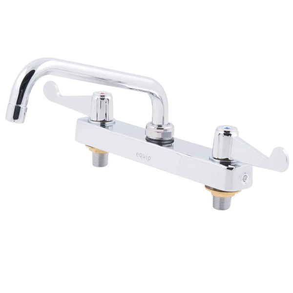 T&S Brass And Bronze Works Equip By T&S 5F-8CWX08 Deck Mounted Workboard Faucet With 8 1/8" Swing Spout, 8" Centers, 5.03 GPM Laminar Flow Device, Cerama Cartridges, And Wrist Handles - Image 2