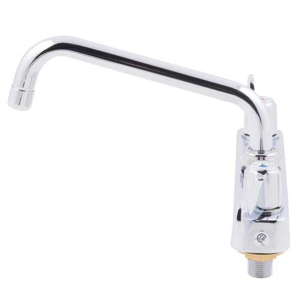 T&S Brass And Bronze Works Equip By T&S 5F-8CWX08 Deck Mounted Workboard Faucet With 8 1/8" Swing Spout, 8" Centers, 5.03 GPM Laminar Flow Device, Cerama Cartridges, And Wrist Handles - Image 3