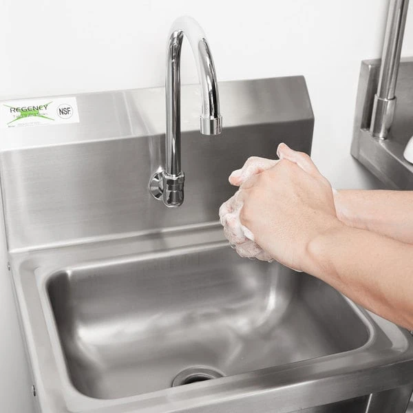 Regency Plumbing & Hardware Regency Wall Mount Handsink Faucet With 6" Swivel Gooseneck Spout - Image 6