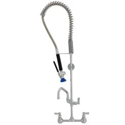 Fisher 34487 Backsplash Mounted Pre-Rinse Faucet With 8" Centers, 16" Add-On Faucet, And Wall Bracket