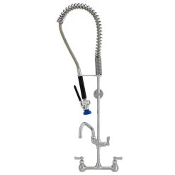 Fisher 34401 Wall Mounted Pre-Rinse Faucet With 8" Centers, 14" Add-On Faucet, And Wall Bracket