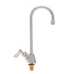 Fisher 3015 Deck Mounted Faucet With 5 1/2" Swivel Gooseneck Nozzle, 2.2 GPM Aerator, And Lever Handle