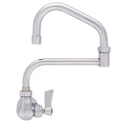 Fisher 46582 Wall Mounted Faucet With 15" Double-Jointed Swing Nozzle, 2.2 GPM Aerator, And Lever Handle