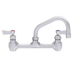 Fisher 13277 Backsplash Mounted Faucet With 8" Centers, 14" Swing Nozzle, 2.2 GPM Aerator, And Lever Handles