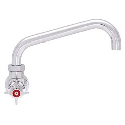 Fisher 5714 Wall Mounted Faucet With 14" Swing Nozzle, 37 GPM Flow, And Cross Handle