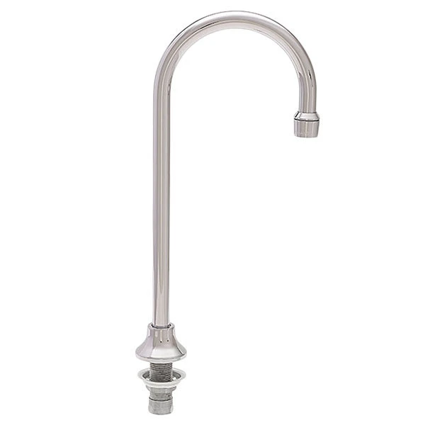 Fisher 46094 Deck Mounted Stainless Steel Faucet With 5 1/2" Swivel Gooseneck Nozzle And 2.2 GPM Aerator