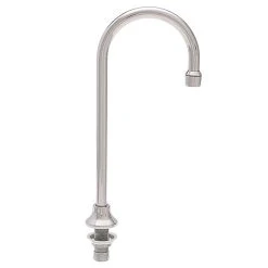 Fisher 45748 Deck Mounted Stainless Steel Faucet With 3 1/2" Swivel Gooseneck Nozzle And 2.2 GPM Aerator