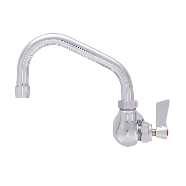 Fisher 67601 Wall Mounted Stainless Steel Faucet With 6" Swing Nozzle, 2.2 GPM Aerator, And Lever Handle