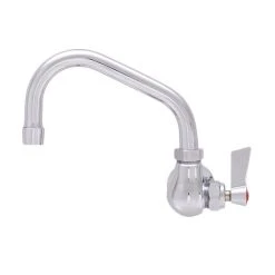 Fisher 67644 Wall Mounted Stainless Steel Faucet With 12" Swing Nozzle, 2.2 GPM Aerator, And Lever Handle