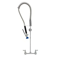 Fisher 53430 Wall Mounted Stainless Steel Pre-Rinse Faucet With 8" Centers, 36" Hose, And Wall Bracket