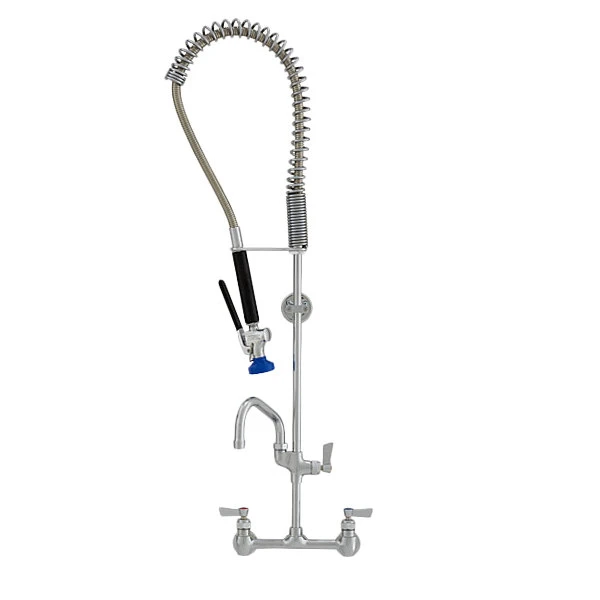 Fisher 52973 Backsplash Mounted Stainless Steel Pre-Rinse Faucet With 8" Centers, 36" Hose, 14" Add-On Faucet, EZ Install Adapters, And Wall Bracket 3 Fisher 52973 Backsplash Mounted Stainless Steel Pre-Rinse Faucet With 8" Centers, 36" Hose, 14" Add-On Faucet, EZ Install Adapters, And Wall Bracket