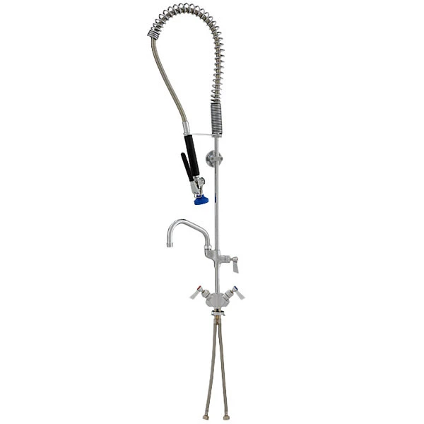 Fisher 36471 Deck Mounted Stainless Steel Pre-Rinse Faucet With Flex Inlets, 30" Hose, 6" Add-On Faucet, Inline Vacuum Breaker, And Wall Bracket 3 Fisher 36471 Deck Mounted Stainless Steel Pre-Rinse Faucet With Flex Inlets, 30" Hose, 6" Add-On Faucet, Inline Vacuum Breaker, And Wall Bracket