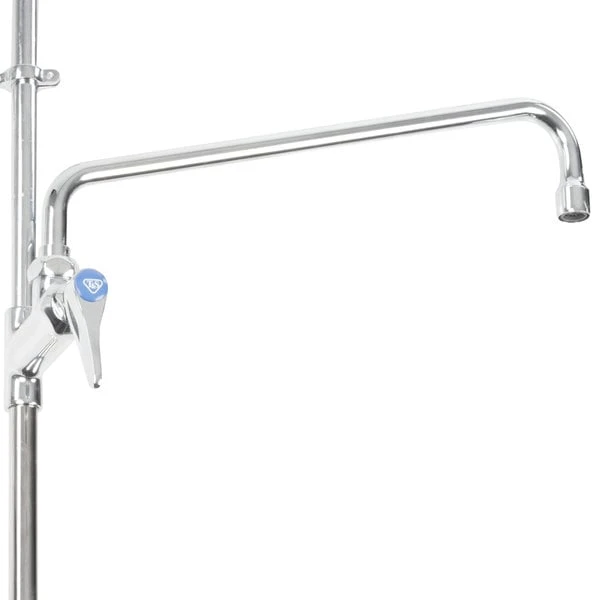 T&S Brass And Bronze Works T&S B-0133-063X EasyInstall Wall Mounted Pre-Rinse Faucet With Adjustable 8" Centers, 56" Hose, 14" Add-On Faucet, Vacuum Breaker, And 6" Wall Bracket - Image 3