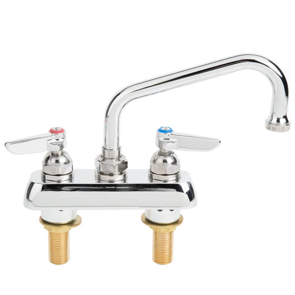 T&S Brass And Bronze Works T&S B-1110-XS Deck Mount Workboard Faucet With 4" Centers, 6" Swing Nozzle, Escutcheon, And Tailpieces - Image 2