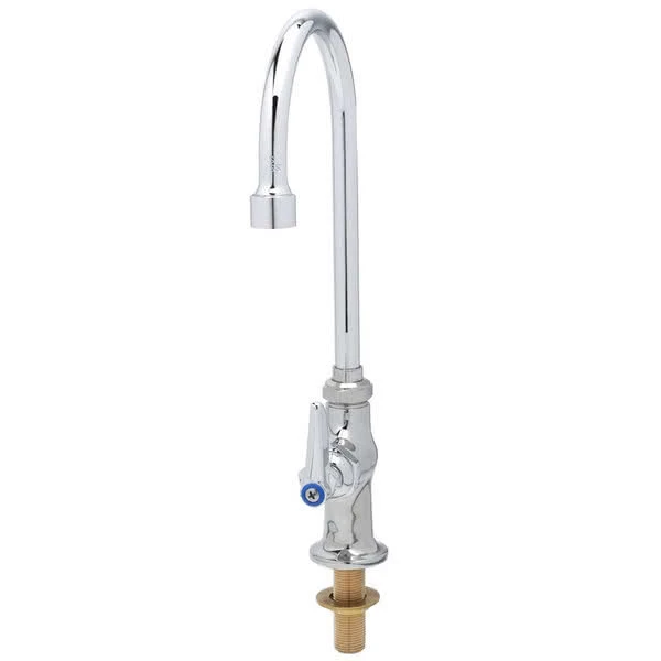 T&S Brass And Bronze Works T&S B-0308-CR-VRS Deck Mounted Pantry Faucet With 5 3/4" Gooseneck Spout, 2.2 GPM Aerator, Eterna Cartridge, And Lever Handle