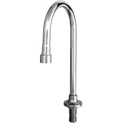 T&S Brass And Bronze Works T&S B-0545-F12 Deck Mounted Faucet With 5 11/16" Swivel Gooseneck Nozzle, 1.2 GPM Flow Control Tower, And Plain End