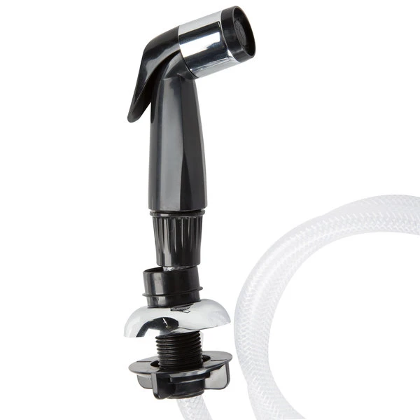 T&S Brass And Bronze Works T&S B-1171 Deck Mounted Workboard Faucet With Self-Closing Spray Valve And 4" Centers - 8" Swing Nozzle - Image 4