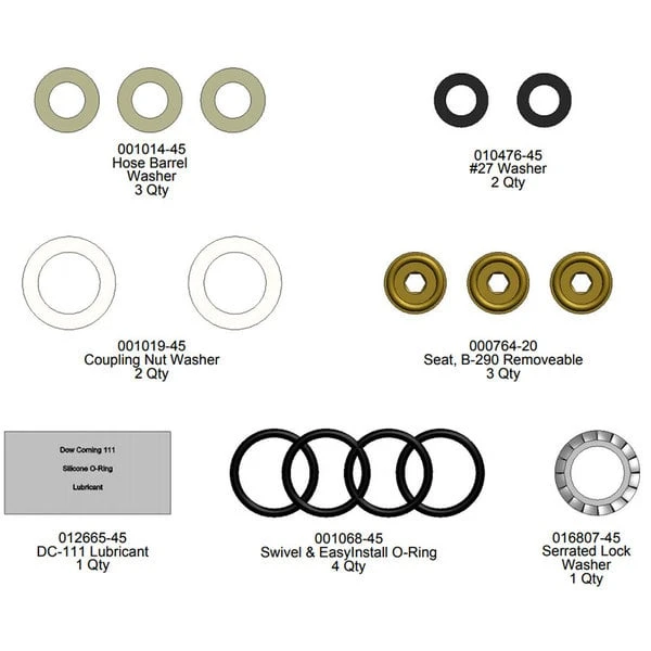 T&S Brass And Bronze Works T&S BF-PRU-RK Big-Flo Pre-Rinse Repair Kit