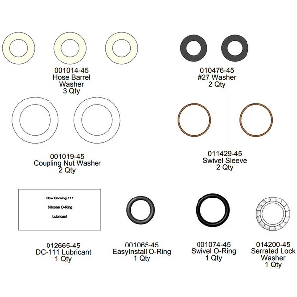 T&S Brass And Bronze Works T&S B-PRU-RK Pre-Rinse Repair Kit