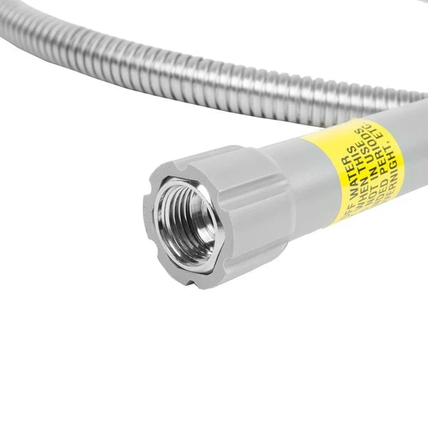 T&S Brass And Bronze Works T&S B-0050-H 50" Stainless Steel Flex Hose With Gray Handle And Polyurethane Liner - Image 5