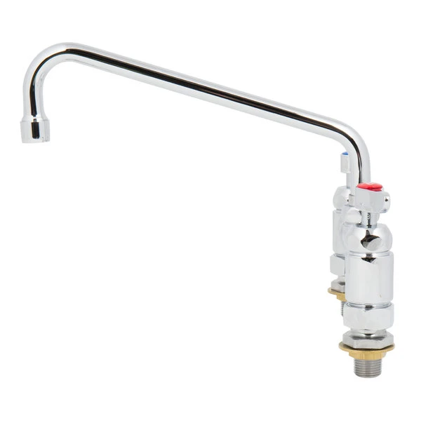 T&S Brass And Bronze Works T&S B-0220-61X-CCCR Deck Mounted Faucet With 8" Adjustable Centers, 10" Swing Spout, Stream Regulator Outlet, Cerama Cartridges, And Lever Handles - Image 4