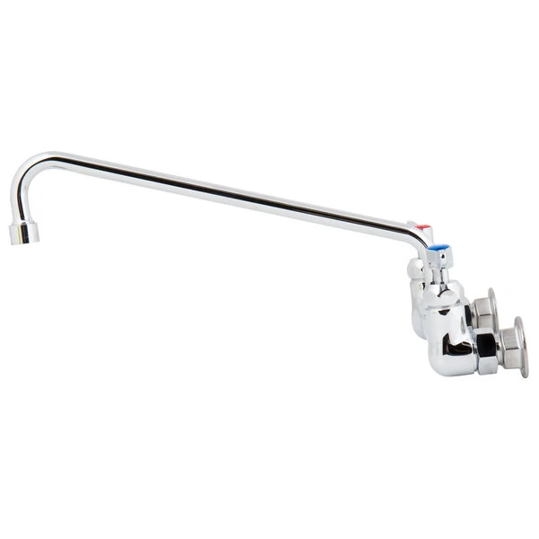 T&S Brass And Bronze Works T&S B-2299-VF22-CR Wall Mounted Faucet With 8" Adjustable Centers, 14" Swing Spout, 2.2 GPM Aerator, Cerama Cartridges, And Lever Handles - Image 4