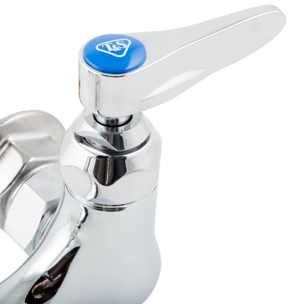 T&S Brass And Bronze Works T&S B-2358 Wall Mounted Faucet With 14" Swing Spout, 23.09 GPM Stream Regulator, 8" Adjustable Centers, And Lever Handles - Image 6