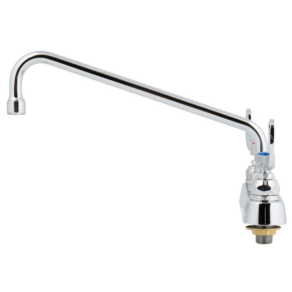 T&S Brass And Bronze Works T&S B-1123-WH4 Deck Mounted Workboard Faucet With 8" Centers, 12" Swing Nozzle, 2.2 GPM Aerator, Eterna Cartridges, And Wrist Handles - Image 4
