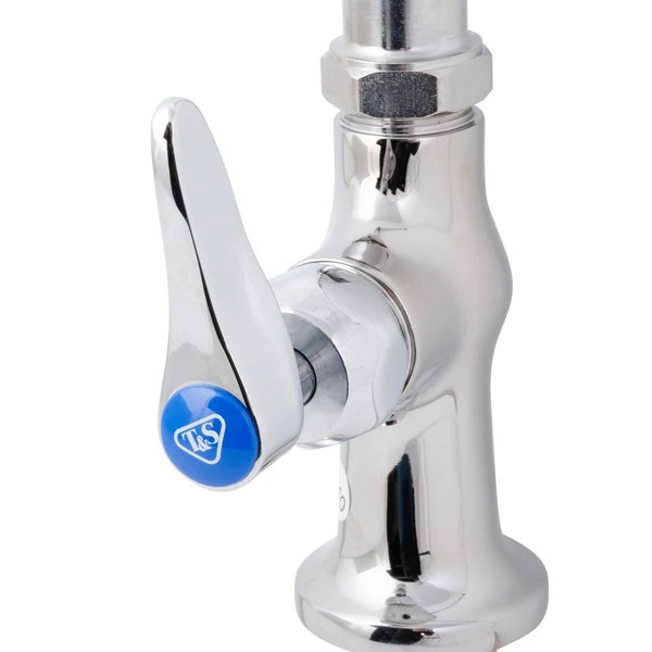 T&S Brass And Bronze Works T&S B-0206-02-CR Deck Mounted Single Hole Faucet With 12" Swing Spout, 7 5/8" Swivel Extension, Stream Regulator Outlet, Cerama Cartridge, And Lever Handle - Image 5