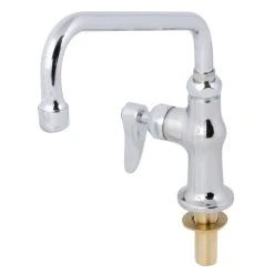 T&S Brass And Bronze Works T&S B-0205-060X-CR Deck Mounted Single Hole Faucet With 8" Swing Spout, Stream Regulator Outlet, Cerama Cartridge, And Lever Handle