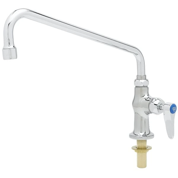 T&S Brass And Bronze Works T&S B-0206-CR Deck Mounted Single Hole Pantry Faucet With 12" Swing Nozzle And Cerama Cartridge