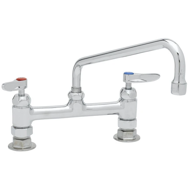 T&S Brass And Bronze Works T&S B-0220-061XCRF1 Deck Mounted Pantry Faucet With 8" Adjustable Centers, 10" Swing Nozzle, 1.0 GPM Aerator, Cerama Cartridges, And Lever Handles - Image 2