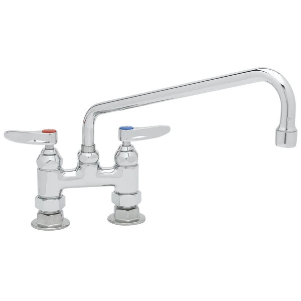 T&S Brass And Bronze Works T&S B-0225 Deck Mounted Pantry Faucet With 4" Adjustable Centers, 12" Swing Nozzle, And Eterna Cartridges - Image 2
