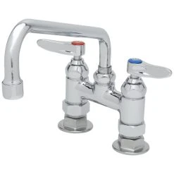 T&S Brass And Bronze Works T&S B-0226 Deck Mounted Pantry Faucet With 4" Adjustable Centers, 10" Swing Nozzle, And Eterna Cartridges