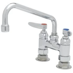 T&S Brass And Bronze Works T&S B-0227 Deck Mounted Pantry Faucet With 4" Adjustable Centers, 8" Swing Nozzle, And Eterna Cartridges