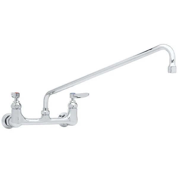 T&S Brass And Bronze Works T&S B-0230-EE Wall Mounted Pantry Faucet With 8" Adjustable Centers, 18" Swing Nozzle, And EE Connections - Image 2