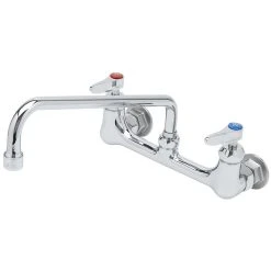 T&S Brass And Bronze Works T&S B-0231-CR Wall Mounted Pantry Faucet With 8" Adjustable Centers, 12" Swing Nozzle, And Cerama Cartridges