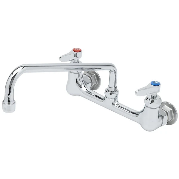 T&S Brass And Bronze Works T&S B-0231-CR Wall Mounted Pantry Faucet With 8" Adjustable Centers, 12" Swing Nozzle, And Cerama Cartridges