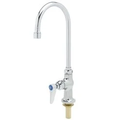 T&S Brass And Bronze Works T&S B-0305-TL Deck Mounted Pantry Faucet With 5 3/4" Gooseneck Spout, Eterna Cartridge, And Lever Handle