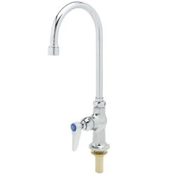 T&S Brass And Bronze Works T&S B-0305-VR-WS Deck Mounted Pantry Faucet With 5 3/4" Gooseneck Spout, 1.5 GPM Aerator, Eterna Cartridge, And Lever Handle