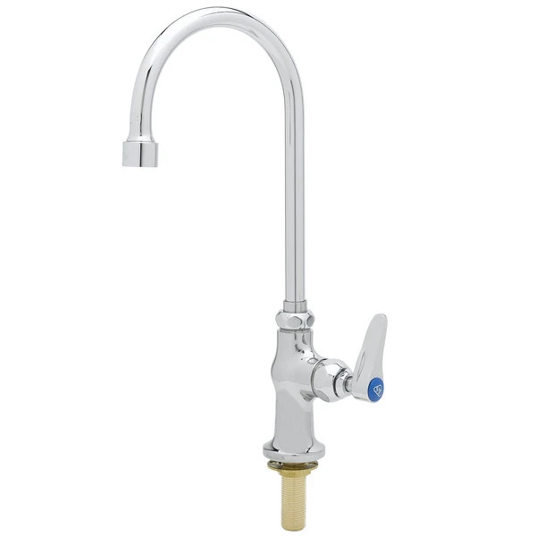 T&S Brass And Bronze Works T&S B-0305-VR-WS Deck Mounted Pantry Faucet With 5 3/4" Gooseneck Spout, 1.5 GPM Aerator, Eterna Cartridge, And Lever Handle - Image 2