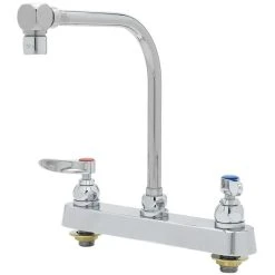 T&S Brass And Bronze Works T&S B-1148 Deck Mounted Workboard Faucet With 8" Centers - 10 1/2" High Swing Nozzle With 7 7/8" Spread