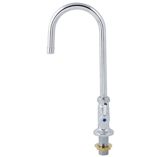 T&S Brass And Bronze Works Equip By T&S 5F-2SLF05 Deck Mounted Faucet With 5 9/16" Gooseneck Spout, Flex Inlets, Laminar Flow Device, And Lever Handles - Image 5