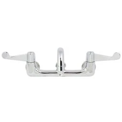 T&S Brass And Bronze Works Equip By T&S 5F-8WWB08 Wall Mounted Faucet With Adjustable 8" Centers, 8 1/8" Swing Spout, Laminar Flow Device, Cerama Cartridges, And Wrist Handles