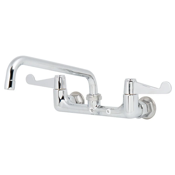 T&S Brass And Bronze Works Equip By T&S 5F-8WWB10 Wall Mounted Faucet With Adjustable 8" Centers, 10 1/8" Swing Spout, Laminar Flow Device, Cerama Cartridges, And Wrist Handles - Image 3