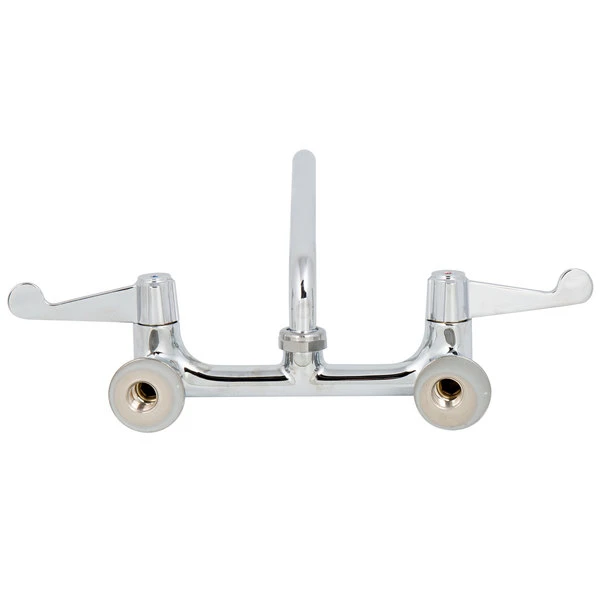 T&S Brass And Bronze Works Equip By T&S 5F-8WWB10 Wall Mounted Faucet With Adjustable 8" Centers, 10 1/8" Swing Spout, Laminar Flow Device, Cerama Cartridges, And Wrist Handles - Image 5